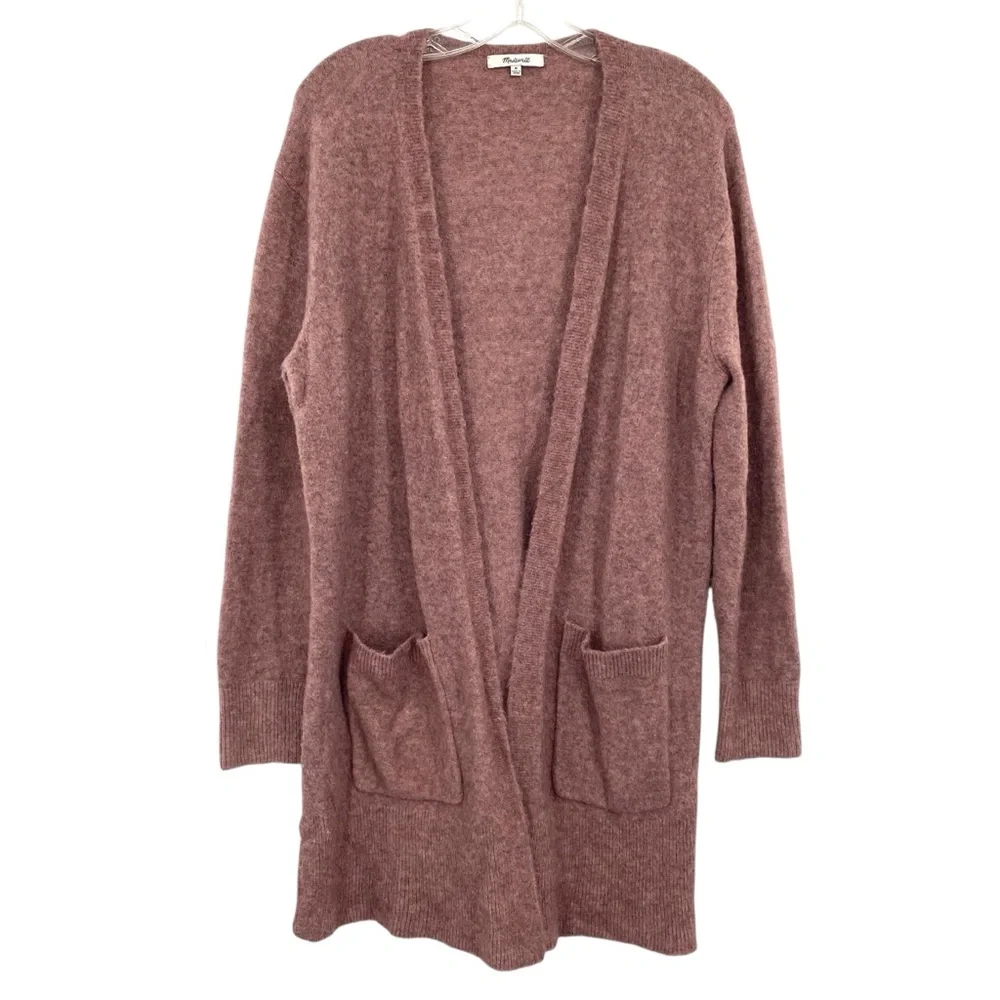Madewell Kent Wool Blend Open Front Cardigan Sweater